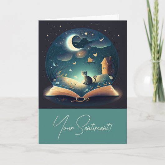 自分の神秘的な黒猫とグリモワールを創り出す シーズンカード (正面)