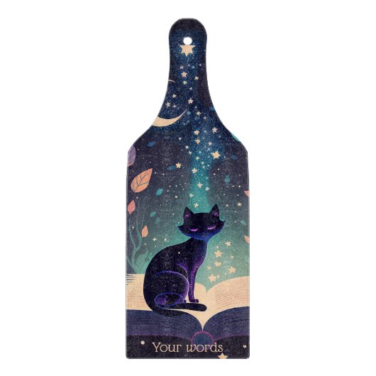 自分の神秘的な黒猫の魔法を作る カッティングボード (正面)