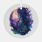 自分の神話のサイレンのマーメイドを作成 ガラスオーナメント (裏面)