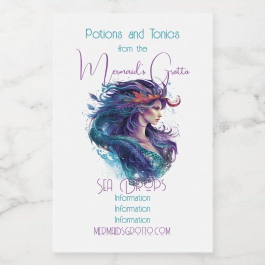 自分の神話のサイレンのマーメイドを作成 フードラベル (シングルラベル)