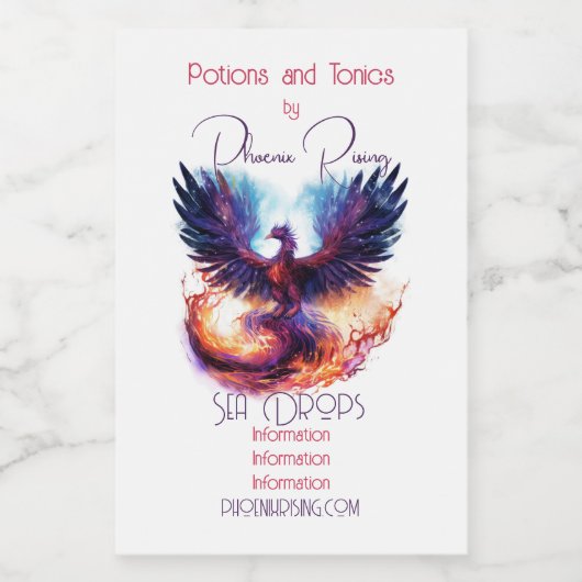 自分の神話のフェニックスの火鳥を作成する フードラベル (シングルラベル)