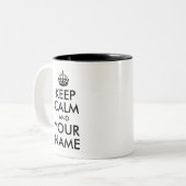 自分の穏やか保な名前を作成する ツートーンマグカップ (正面左)