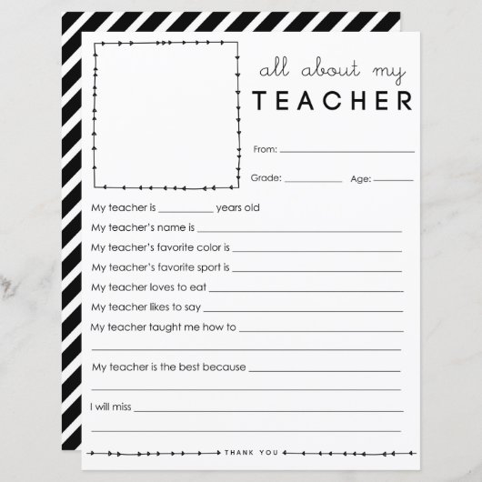 自分の空白の先生 (正面/裏面)