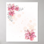 自分の空白の小さな雪片ポインセチアを作成する ポスター (正面)