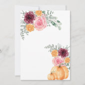 自分の空白の秋カボチャBurgundyピンクを追加 招待状 (正面)