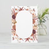 自分の空白のBoho秋Rust Orange Burgundyを追加 招待状 (スタンド正面)