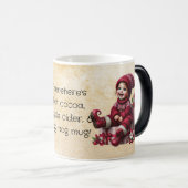 自分の笑顔のヴィンテージのクリスマス格言を作成 モーフィングマグカップ (正面右)