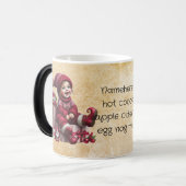 自分の笑顔のヴィンテージのクリスマス格言を作成 モーフィングマグカップ (正面左)