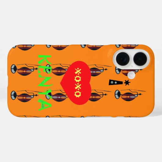 自分の素敵なオレンジ色のXoxo iPhoneケースを作成 Case-Mate iPhoneケース (裏面 (横))