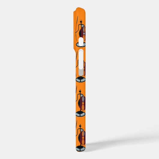 自分の素敵なオレンジ色のXoxo iPhoneケースを作成 Case-Mate iPhoneケース (裏面 / 左)