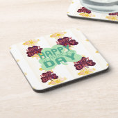 自分の素敵な幸せな聖パトリックの日を作成 コースター (左側)