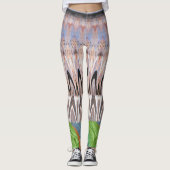 自分の素敵な花のパターンを作成する服 レギンス (正面)