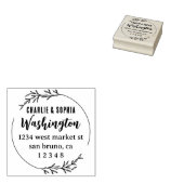 自分の素朴リースカップル差出人住所 ラバースタンプ (押印)