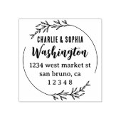 自分の素朴リースカップル差出人住所 ラバースタンプ (インプリント)