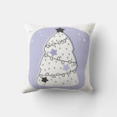 自分の紫色のクリスマスツリーを作成する クッション (裏面)