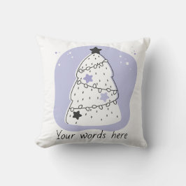 自分の紫色のクリスマスツリーを作成する クッション