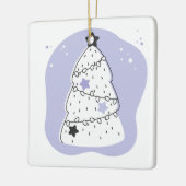 自分の紫色のクリスマスツリーを作成する セラミックオーナメント (左)