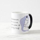 自分の紫色のクリスマスツリーを作成する モーフィングマグカップ (正面右)