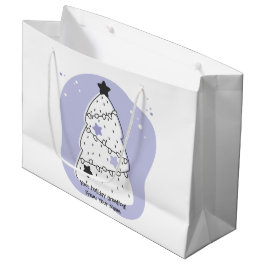 自分の紫色のクリスマスツリーを作成する ラージペーパーバッグ