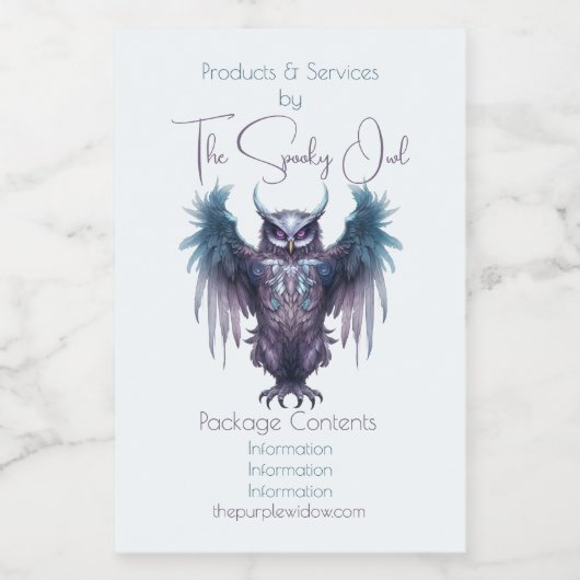 自分の紫色のフクロウの薬用ラベルを作成する フードラベル (シングルラベル)