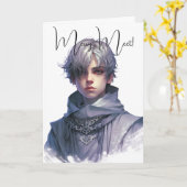 自分の紫色の王子を作成する カード (黄色い花)