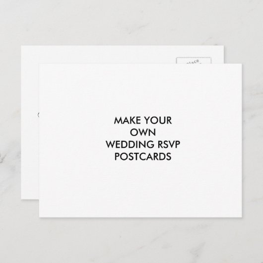 自分の結婚式のRSVPポストカードを作成 インビテーションポストカード (正面/裏面)