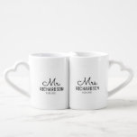 自分の結婚Mr.とMr. ペアカップ<br><div class="desc">自分のミスタ結婚ーとミセス·コーヒー·マグ·セットを作る。新婚夫婦の優雅な結婚式の贈り物を作るには、自分の名前と日付を加えてください。</div>