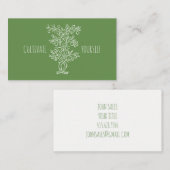 自分の絡み合った枝林の緑を栽培 名刺 (正面/裏面)