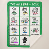 自分の緑のインスタントフォトファミリーコラージュを作成 シェルパブランケット (正面)