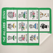 自分の緑のインスタントフォトファミリーコラージュを作成 シェルパブランケット (正面(横))