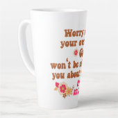 自分の罪のプロの選択について心配する カフェラテマグ (左アングル)