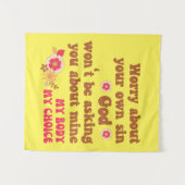 自分の罪のプロの選択について心配する タペストリー (正面(横))