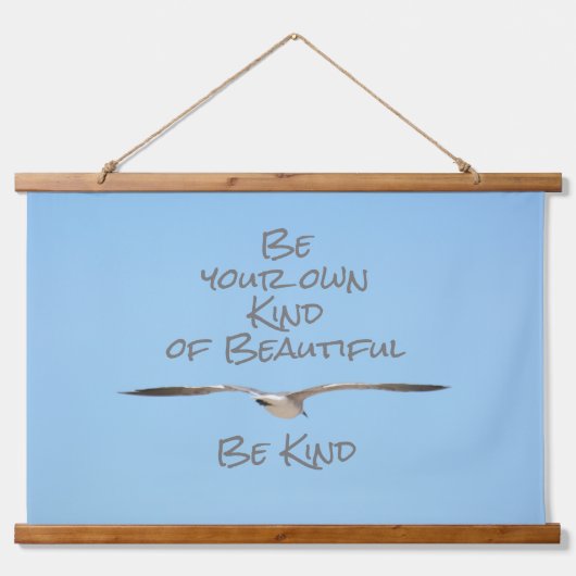 自分の美しいように親切なカモメ 吊り下げ型タペストリー (正面)