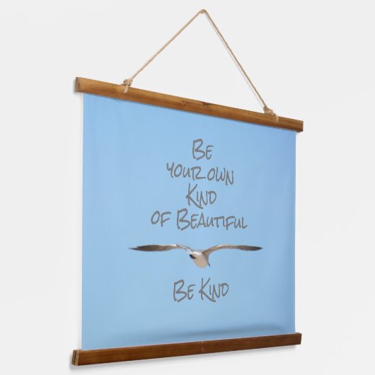 自分の美しいように親切なカモメ 吊り下げ型タペストリー (傾斜あり)