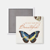 自分の美しい人になれ。(昆虫)オオカバマダラ、モナーク蝶 マグネット (正面/裏面)