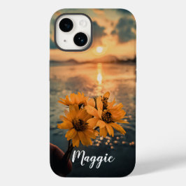 自分の美しい写真のかわいいギフトモノグラムのを追加する Case-Mate iPhone 14ケース