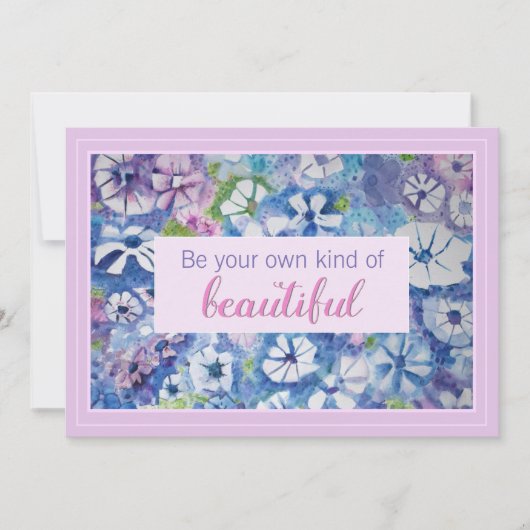 自分の美しい確認カードであること 招待状 (正面)