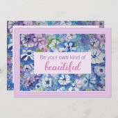 自分の美しい確認カードであること 招待状 (正面/裏面)