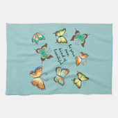 自分の美しい蝶になる キッチンタオル (横)