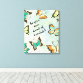 自分の美しい蝶になる キャンバスプリント (インサイチュ (ウッドフロア))