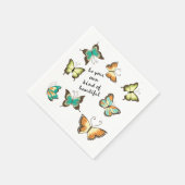 自分の美しい蝶になる スタンダードカクテルナプキン (角)