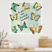 自分の美しい蝶になる ポスター (キッチン)