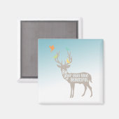 自分の美鹿になれ感動的る マグネット (正面/裏面)