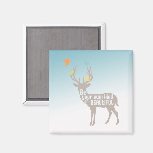 自分の美鹿になれ感動的る マグネット (正面/裏面)