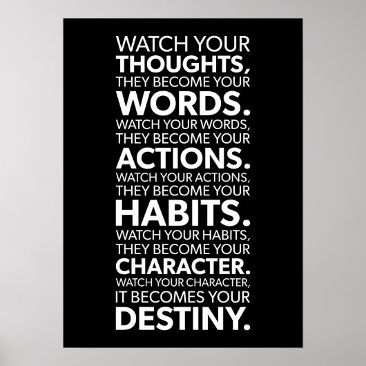 自分の考えが行動に移るのを見守る ポスター (正面)