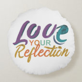 自分の考えを愛する ラウンドクッション (裏面)