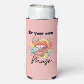 自分の考えを持って、自己愛の引用文 スリム缶クーラー (Seltzer裏面)