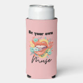 自分の考えを持って、自己愛の引用文 スリム缶クーラー (Seltzer正面)