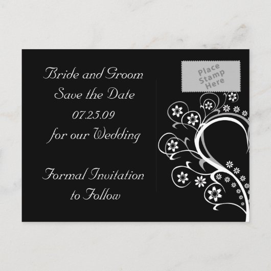 自分の聞ハートに日付はがきを保存する 案内ポストカード (裏面)