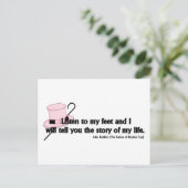 自分の聞足へのタップ引用文 ポストカード (スタンド正面)